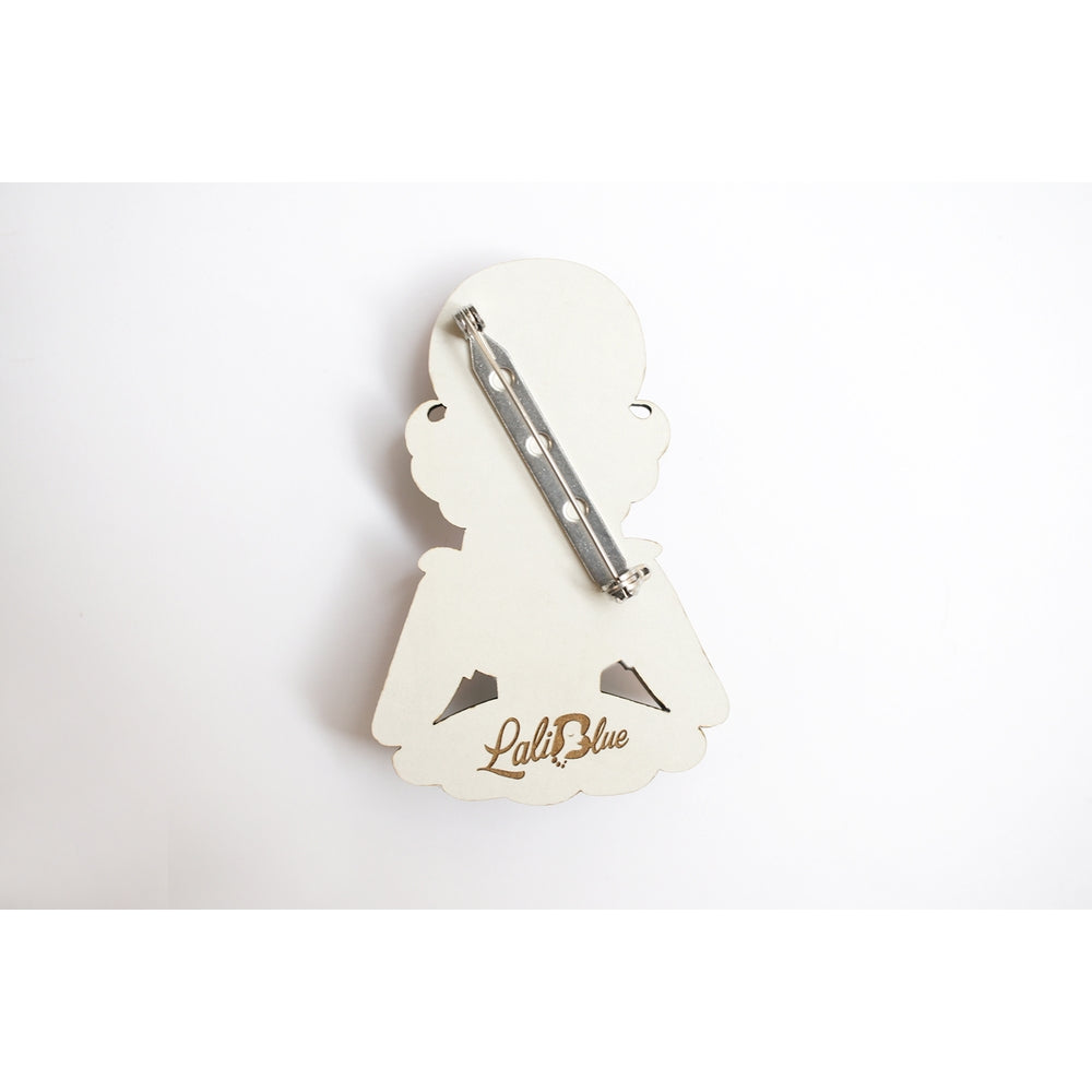 Girl with A Snow Globe Brooch by Laliblue 5