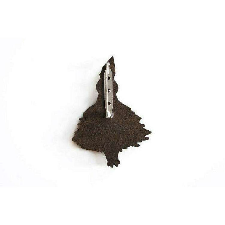 Girl with Christmas Tree Dress Brooch by Laliblue - Quirks!