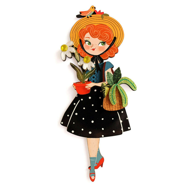 Girl with Daisies Brooch