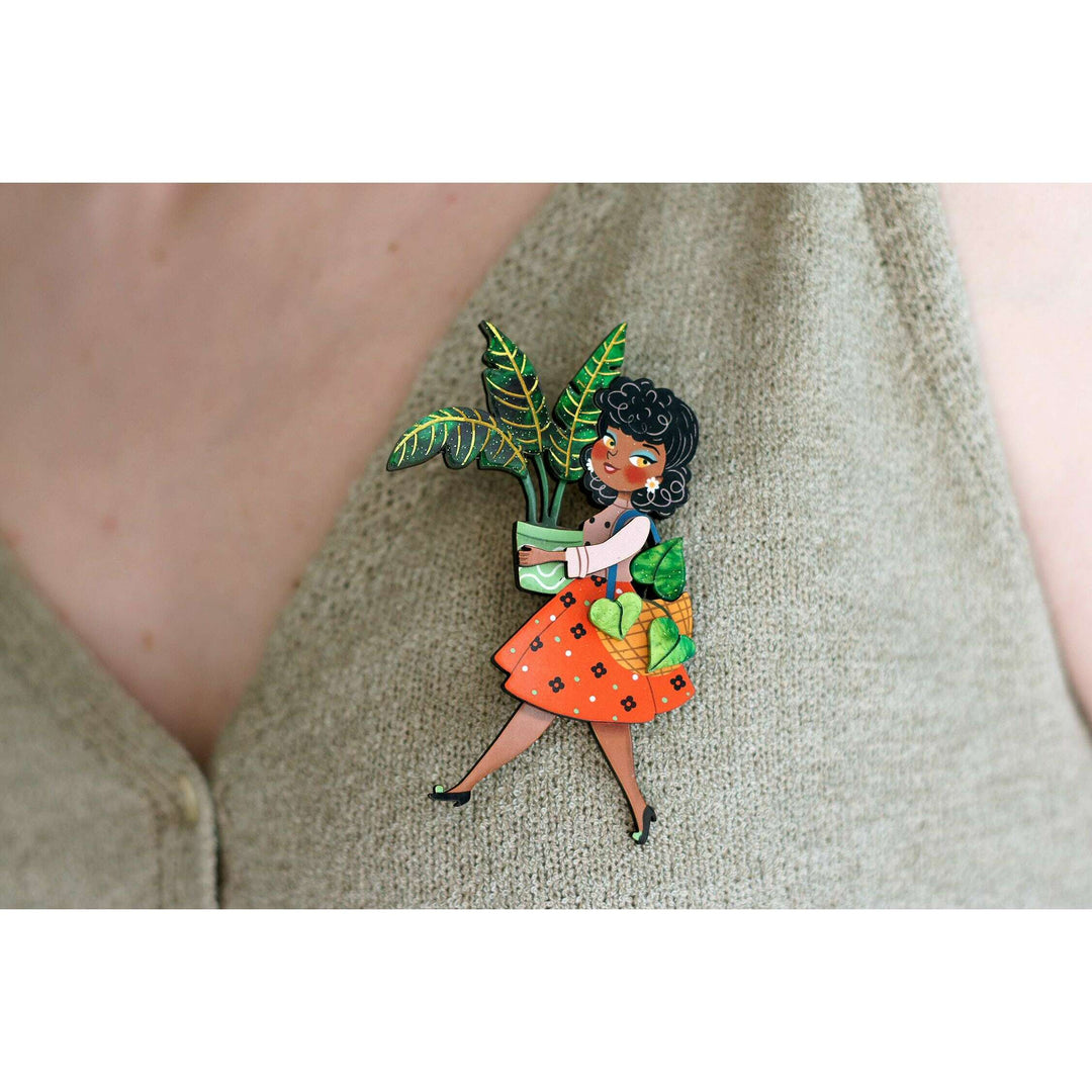 Girl with Plants Brooch – view 4