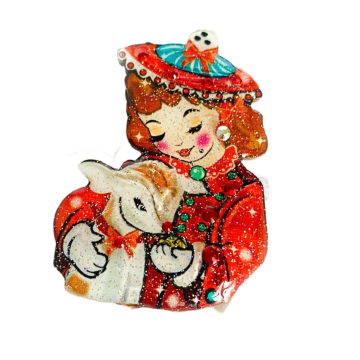 girl and deer brooch rosie rose parker