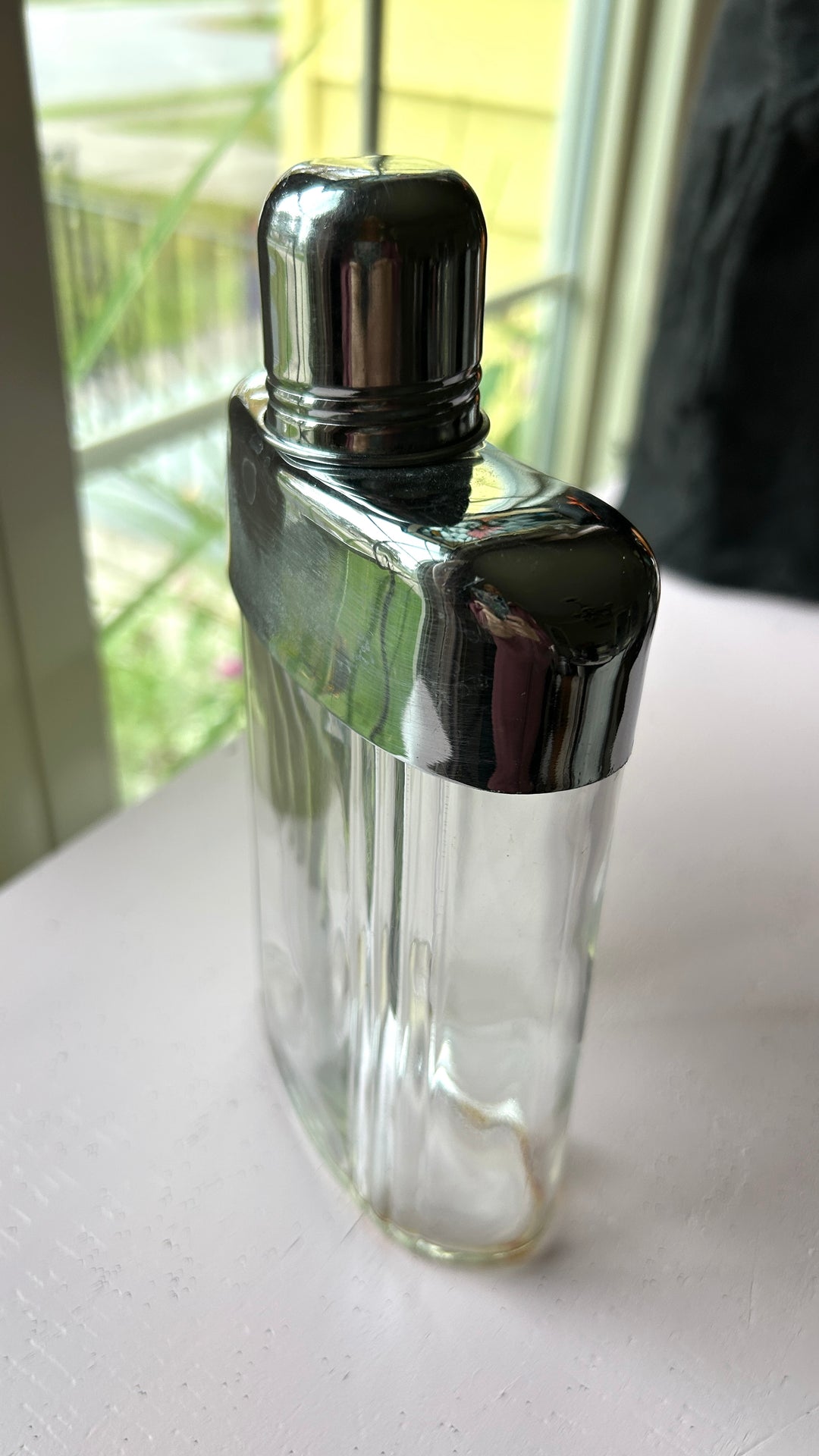 Glass flask detail