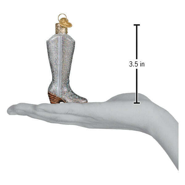 Glittered Boot Ornament