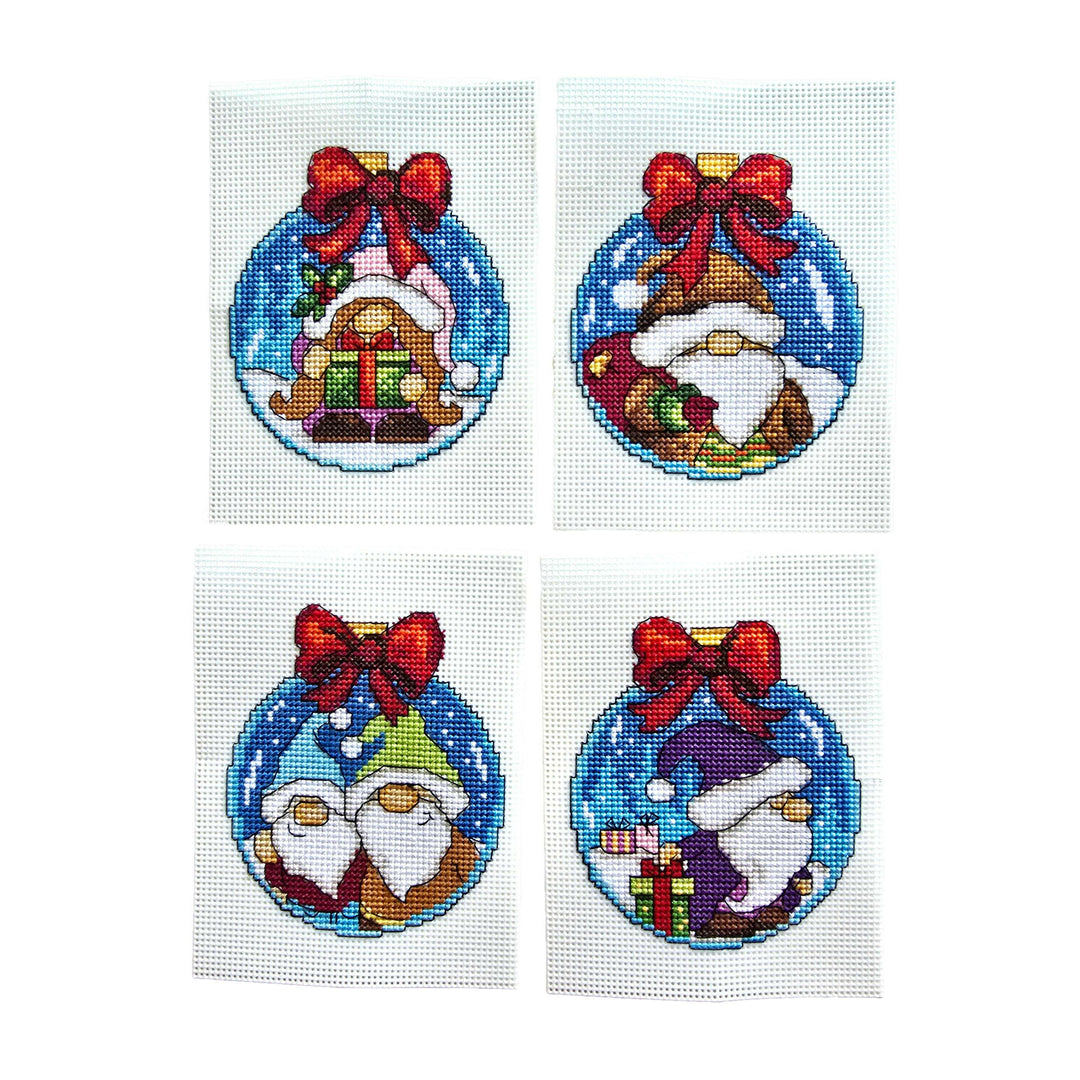 Gnomes in a Bauble 205CS Counted Cross-Stitch Kit