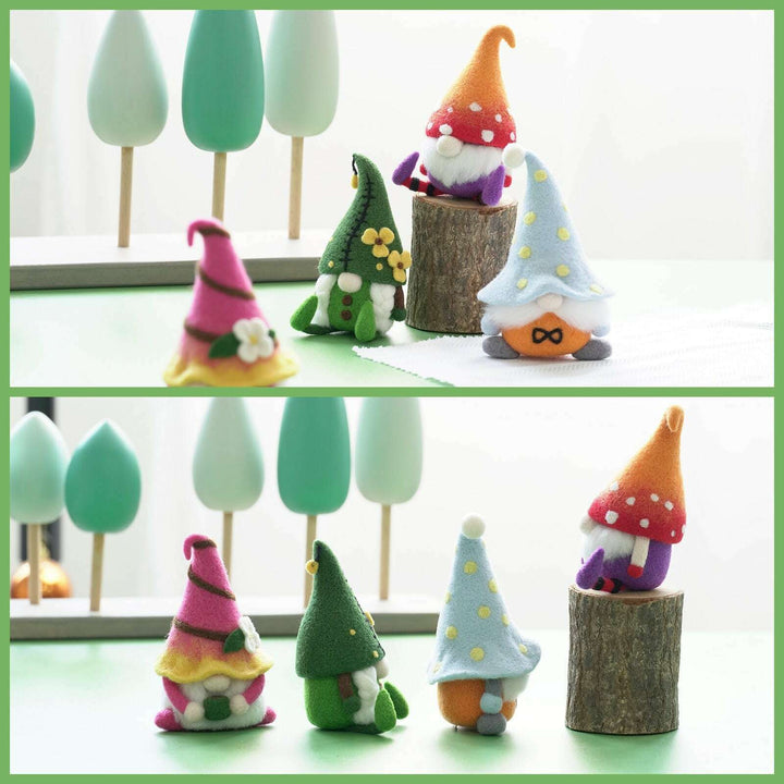 Gnomes Needle Felting Kit. Wizardi DIY Wool Craft F07N8-Z-01