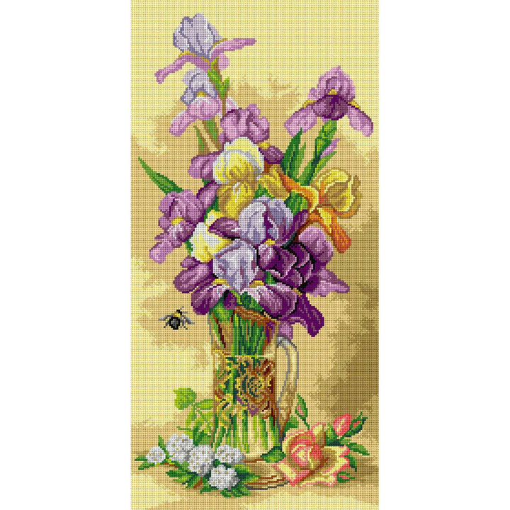 Gobelin canvas for halfstitch without yarn after Paul de Longpre - Irises 3464Q