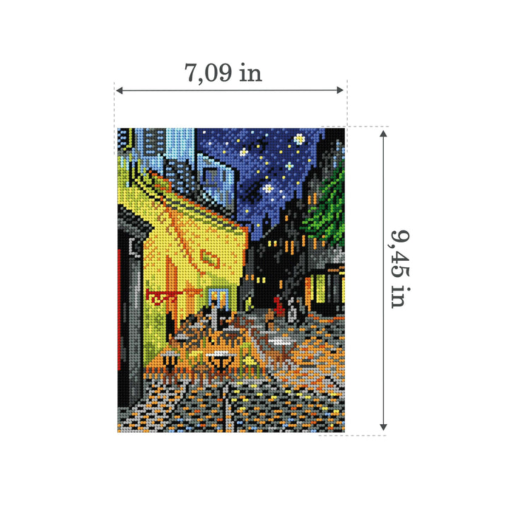 Gobelin canvas for halfstitch without yarn after Vincent van Gogh - Cafe Terrace at Night 1815F