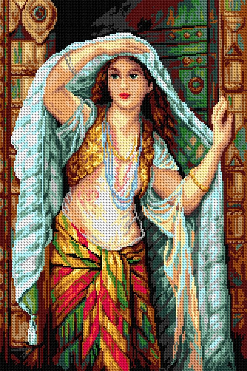 Gobelin canvas for halfstitch without yarn after William Clark Wontner - Lady of Baghdad 2970Q