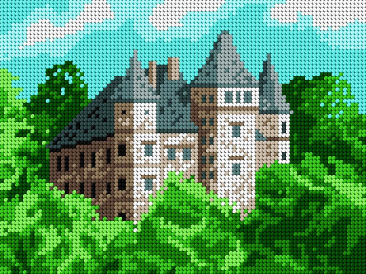 Gobelin canvas for halfstitch without yarn Castle 1292F
