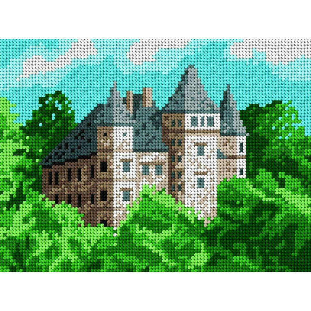 Gobelin canvas for halfstitch without yarn Castle 1292F