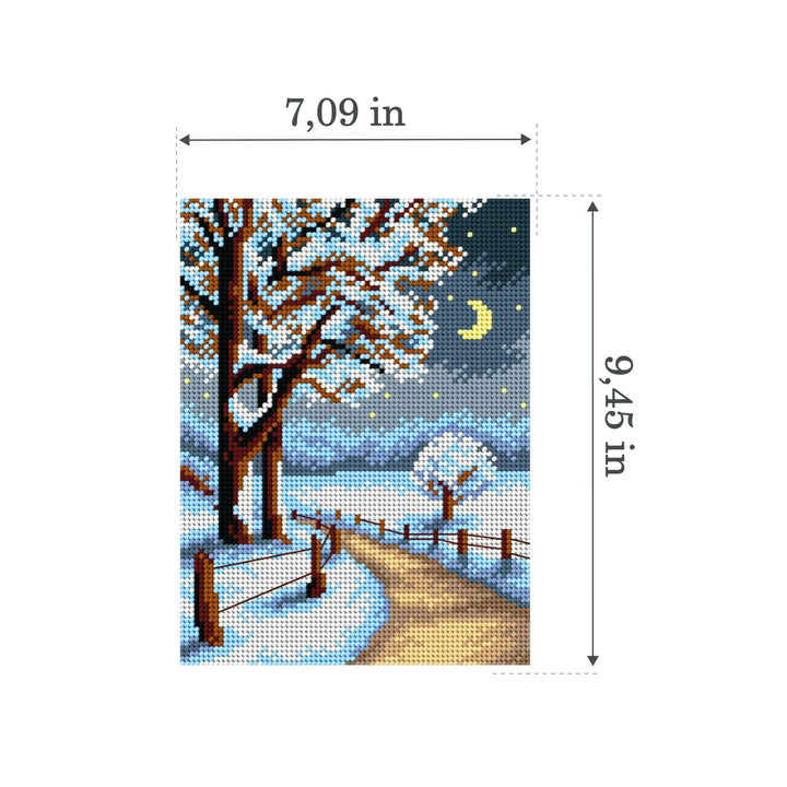 Gobelin canvas for halfstitch without yarn Four season - Winter 3470F