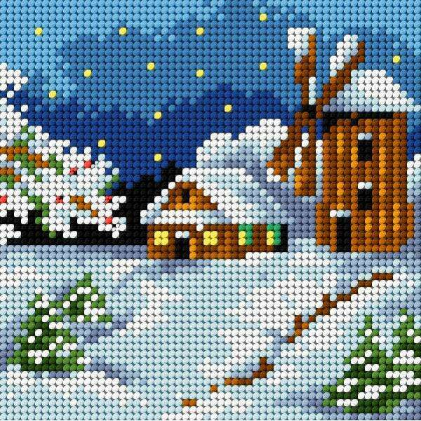 Gobelin canvas for halfstitch without yarn Four Seasons - Winter