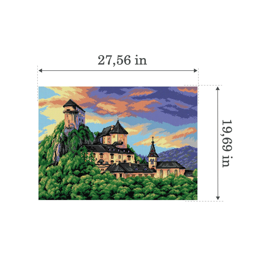 Gobelin canvas for halfstitch without yarn Orava Castle 2879R