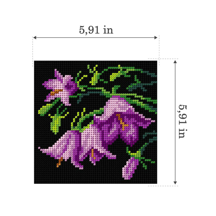 Gobelin canvas for halfstitch without yarn Rose