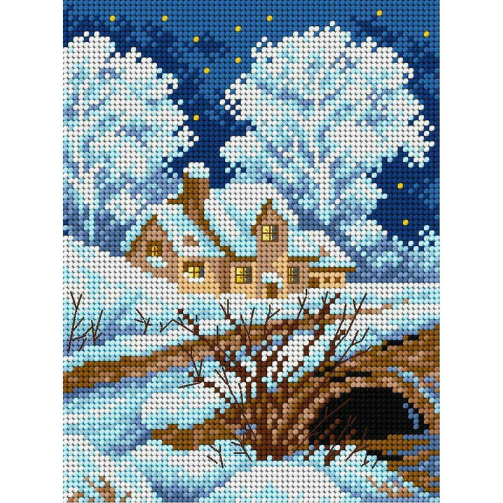 Gobelin canvas for halfstitch without yarn Winter Landscape 2167F