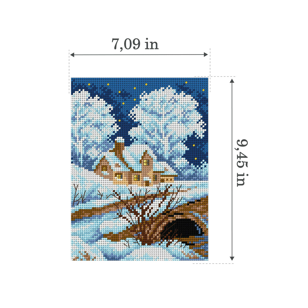 Gobelin canvas for halfstitch without yarn Winter Landscape 2167F