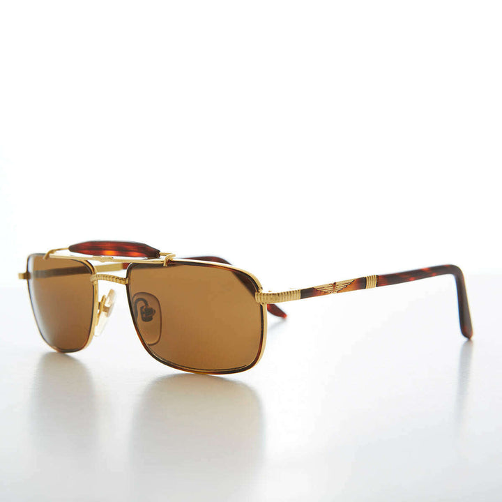 Gold 90s Vintage Pilot Sunglass - Kit