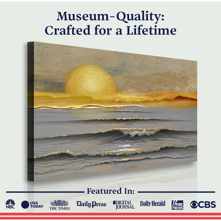 Golden Horizon Calm Wall Art