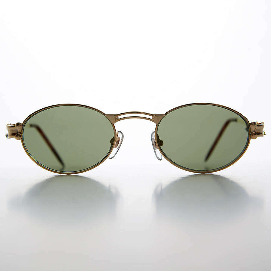 Goth Steampunk Victorian Oval Vintage Sunglass - Maxwell