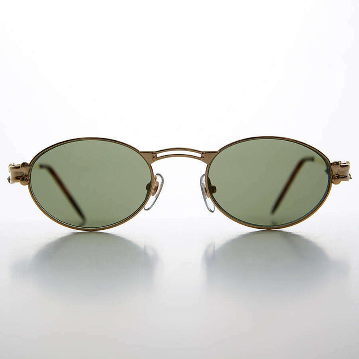 Goth Steampunk Victorian Oval Vintage Sunglass - Maxwell