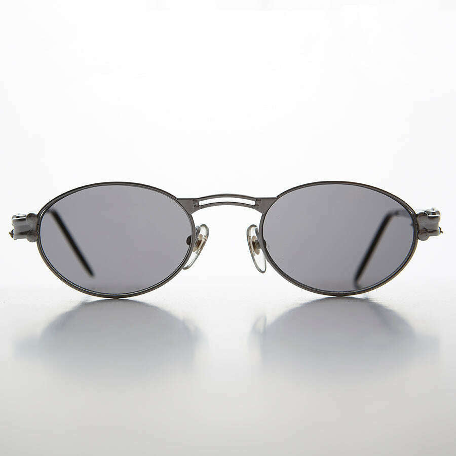Goth Steampunk Victorian Oval Vintage Sunglass - Maxwell