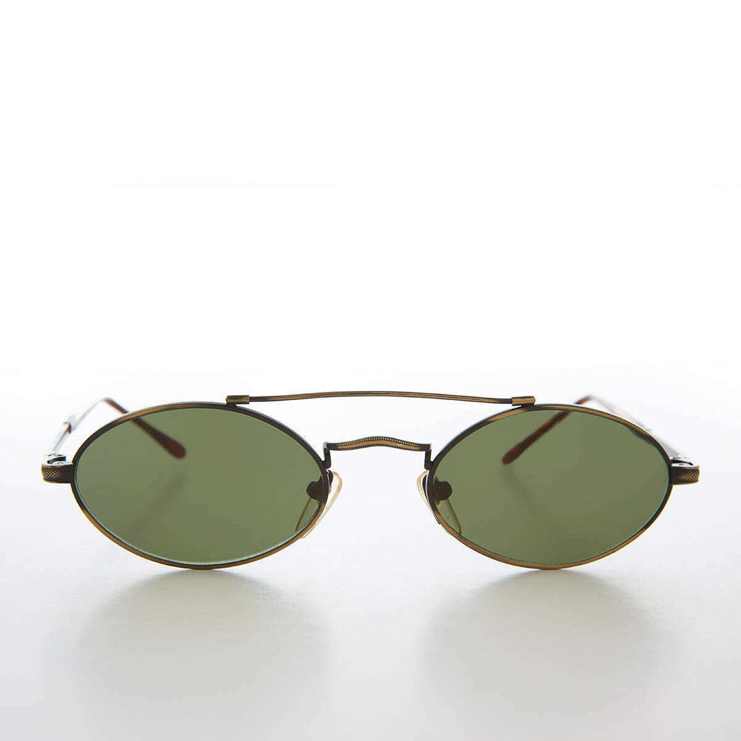 Gothic Oval Steampunk Vintage Sunglasses - Wink
