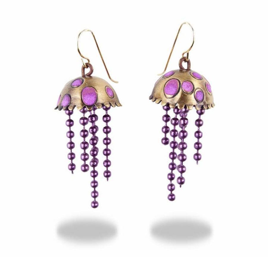 Grape Jellyfish Earrings by Faire 