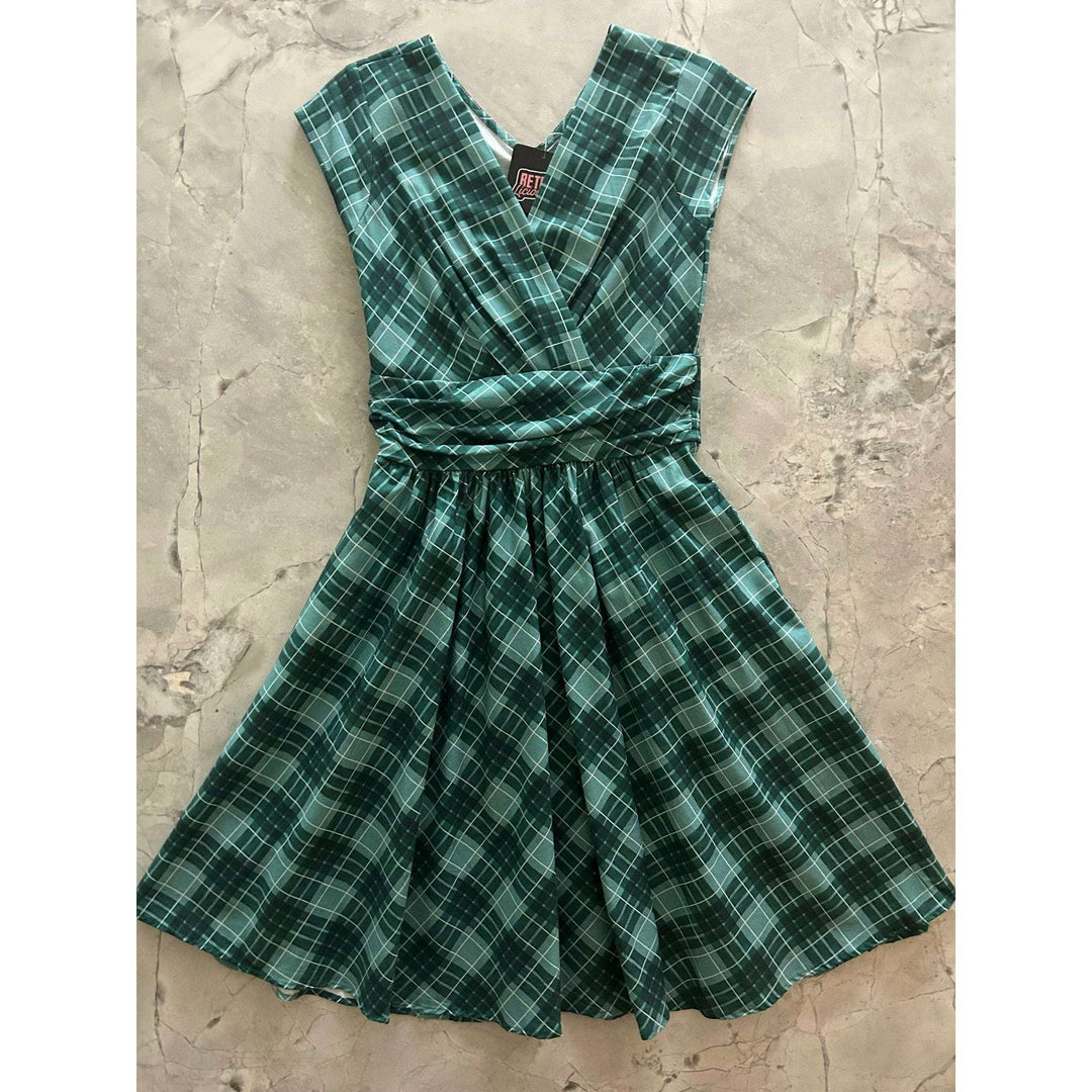 Green Plaid Greta Dress - Plus Sizes only