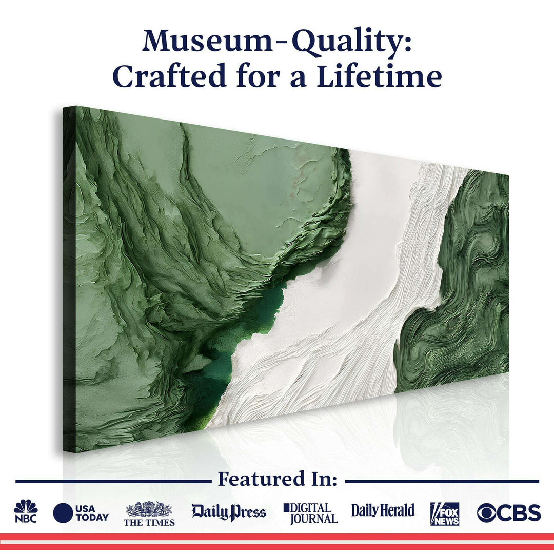 Green Rivers Abstract Wall Art V