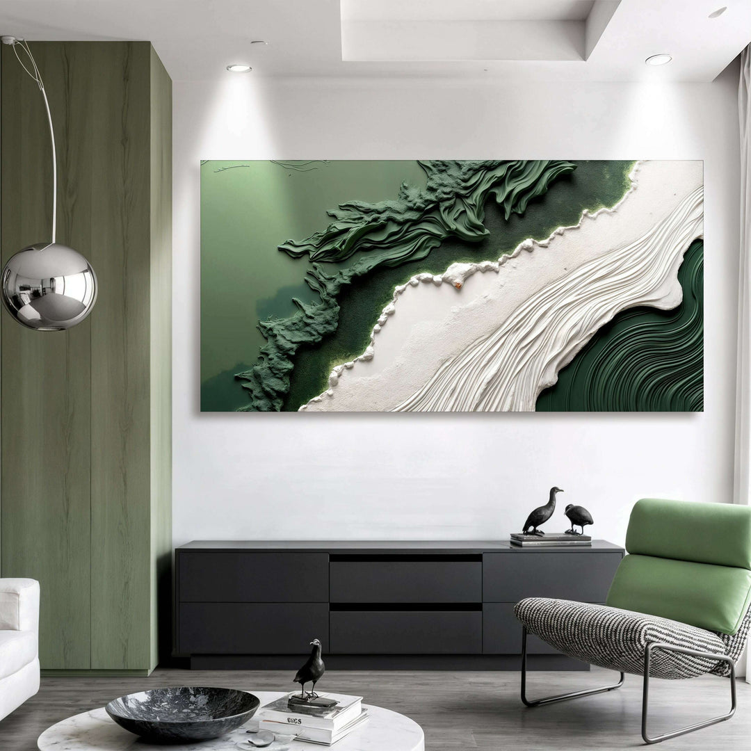 Green Rivers Abstract Wall Art VI