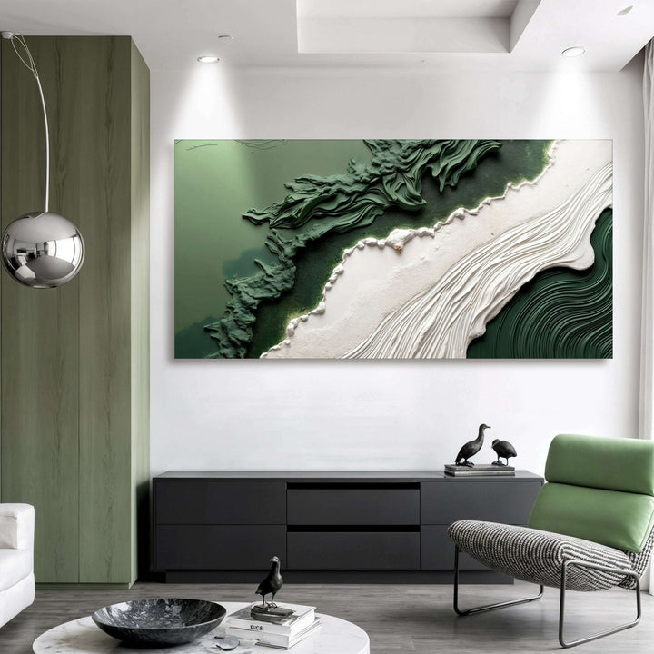 Green Rivers Abstract Wall Art VI