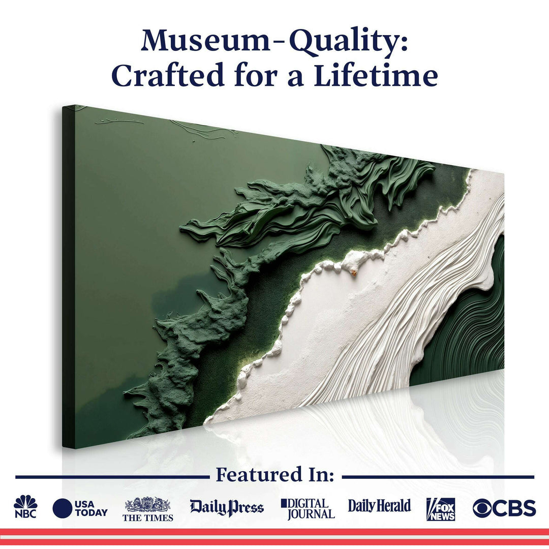Green Rivers Abstract Wall Art VI