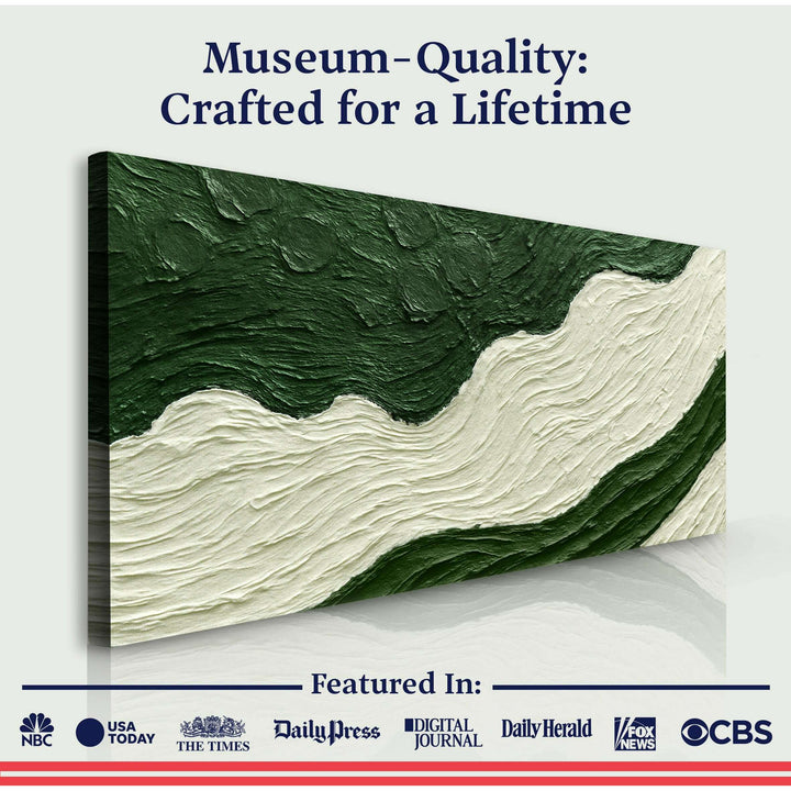 Green Rivers Abstract Wall Art VII