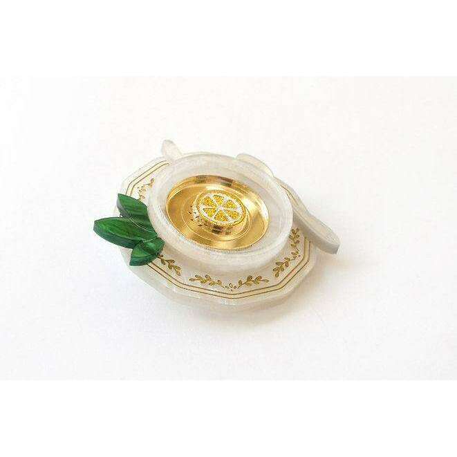 Green Tea Brooch by LaliBlue - Quirks!