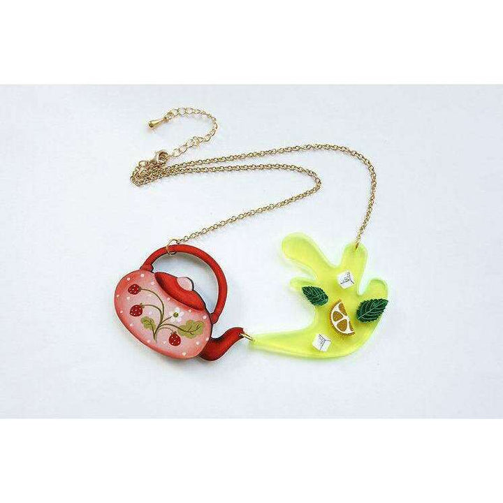Green Teapot Necklace by LaliBlue - Quirks!