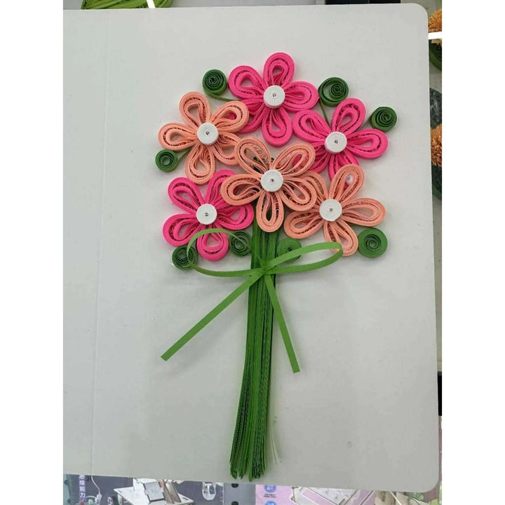 Greeting Card Making Kit. Flowers DIY Quilling Kit F07M3-5-FL5