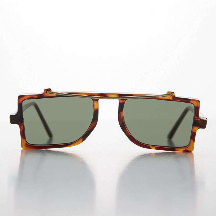 Grunge Safety Flat Lens Steampunk Vintage Sunglass - Flash