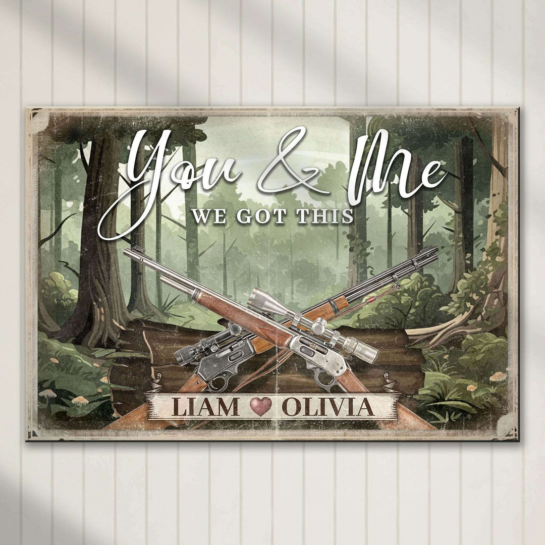 Gun Themed We Got This Couple Sign