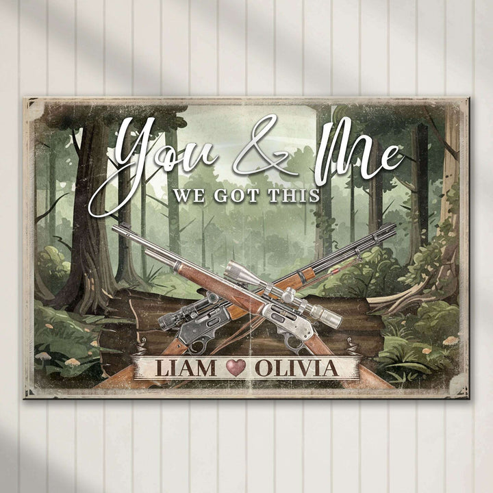Gun Themed We Got This Couple Sign