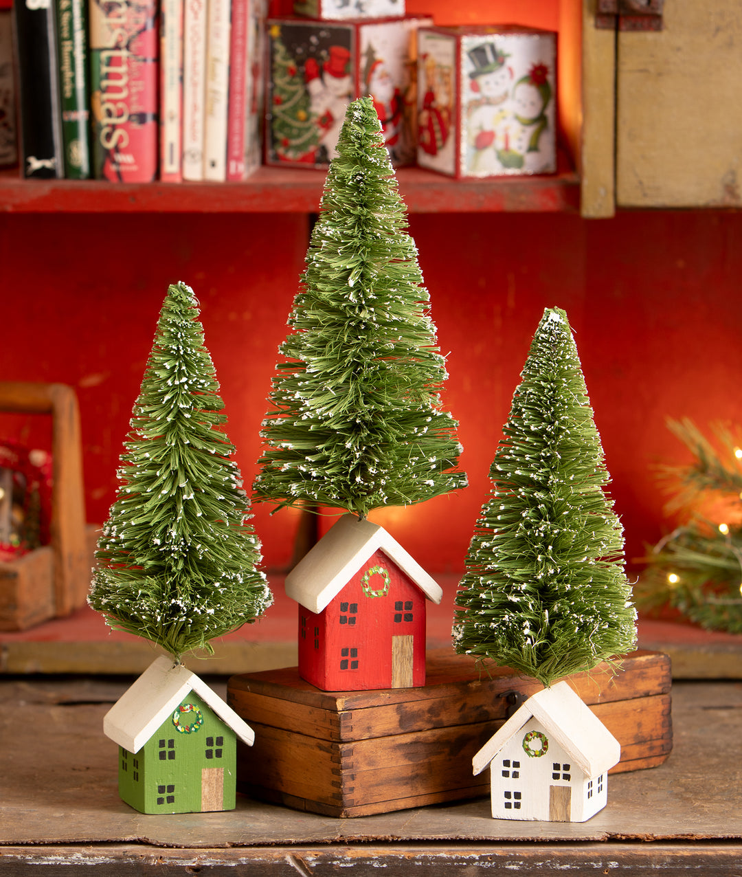 Green House Bottle Brush Tree by Bethany Lowe Designs, image 3