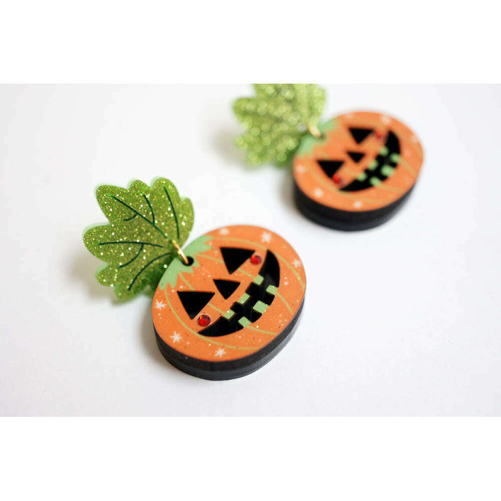 Halloween Pumpkin Earrings by Laliblue – view 3