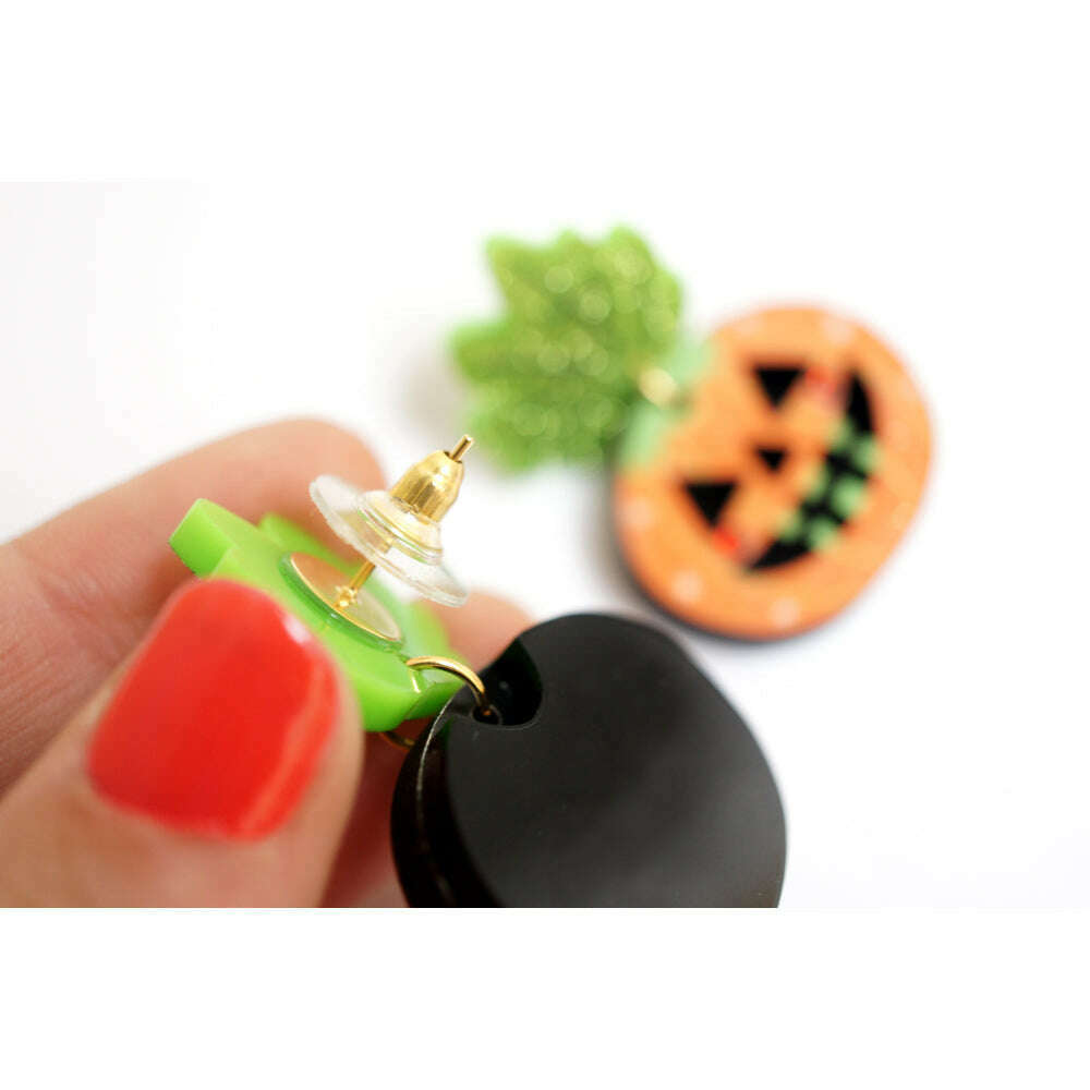 Halloween Pumpkin Earrings by Laliblue – view 4