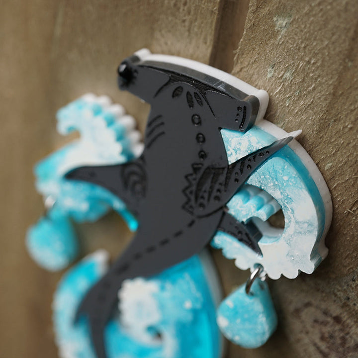 Hammerhead Brooch by Lost Kiwi Designs  1