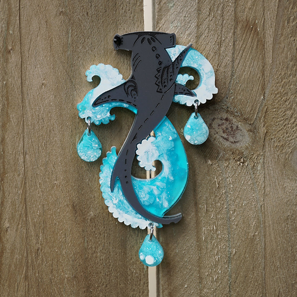 Hammerhead Brooch by Lost Kiwi Designs 