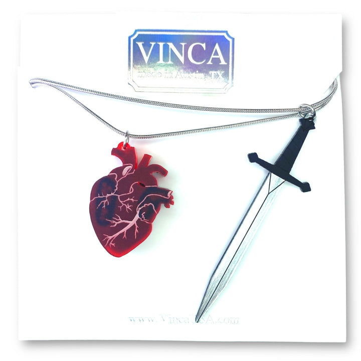 LAST CHANCE! My BFF Is Sword o’ A Big Deal Necklace Set - STEEL