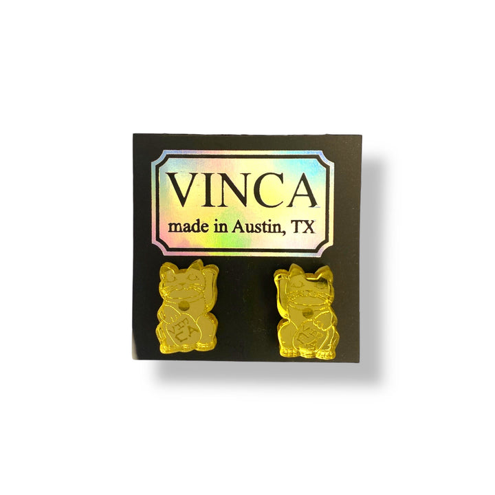 LAST CHANCE! Maneki Neko Lucky Cat Earrings