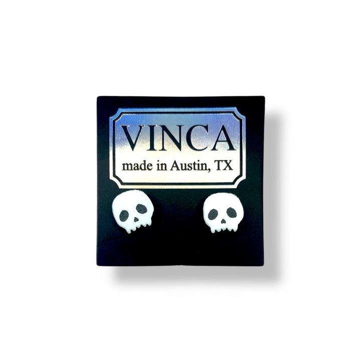 Skull Earrings in White