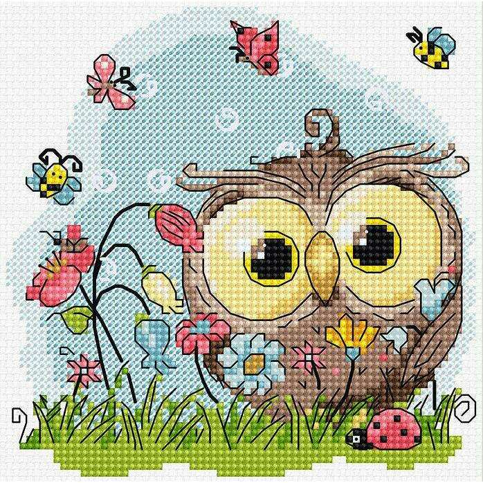 Happy Owl B1401L Counted Cross-Stitch Kit