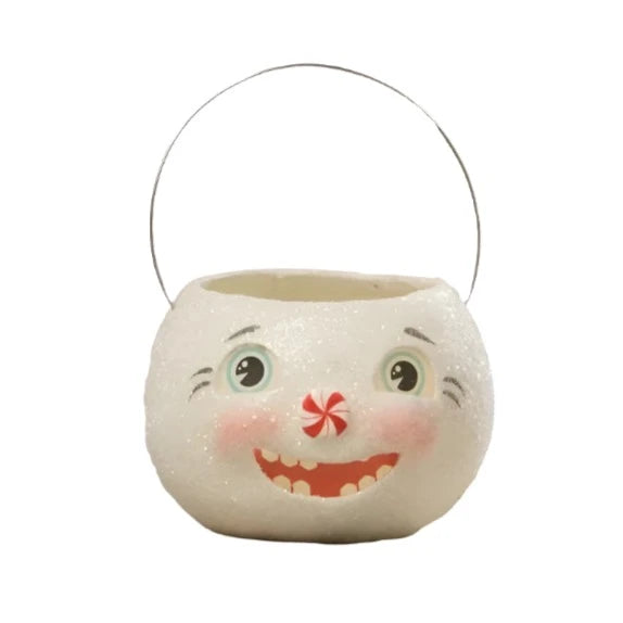 Happy Snowman Bucket Petite by Bethany Lowe - Quirks!