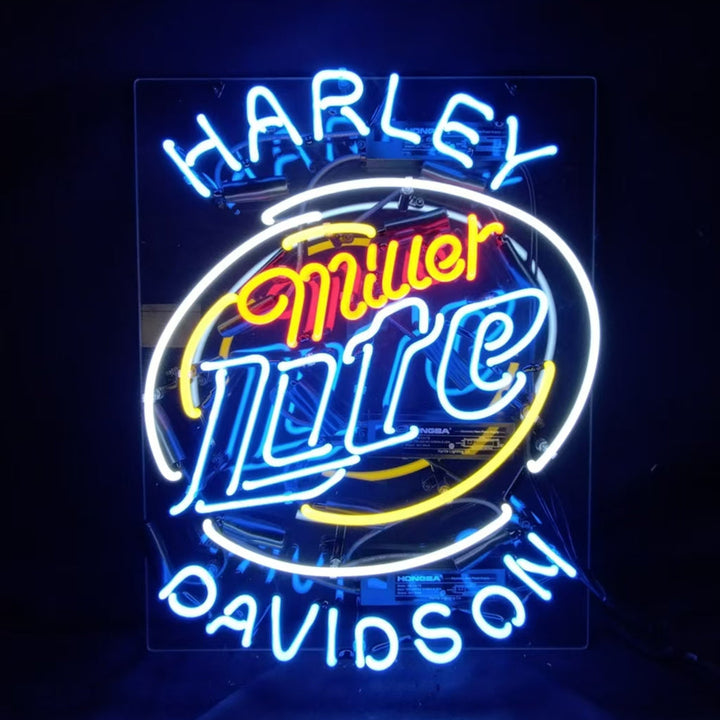 Harley Davidson Miller Lite Neon Signs